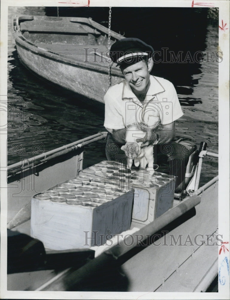 Press Photo Captain Rogers, Sharkbait, Boats, Sailing - Historic Images