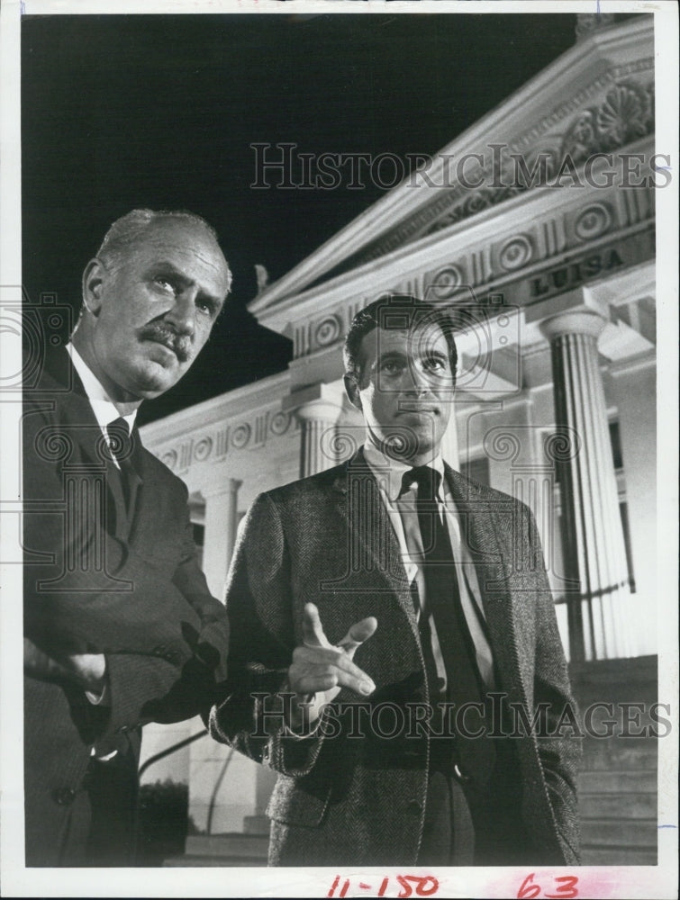 1970 Press Photo Keenan Wynn and Christopher George in &quot;The House on Green Apple - Historic Images