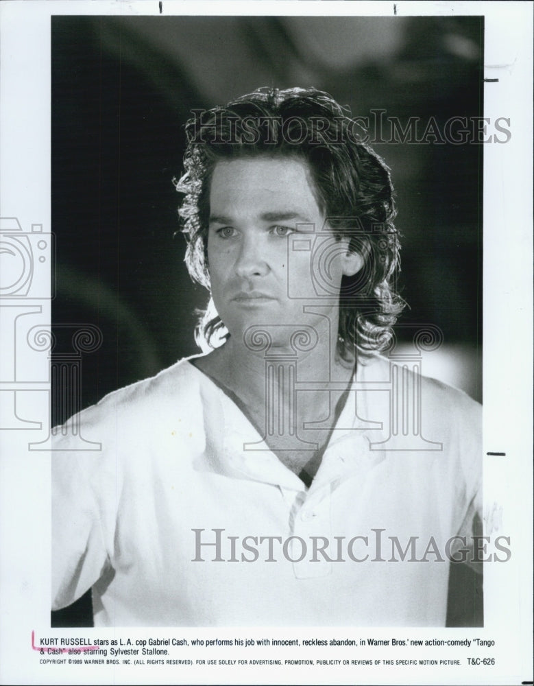 1990 Press Photo Kurt Russell Plays In Tango &amp; Clash - RSJ05579 - Historic Images