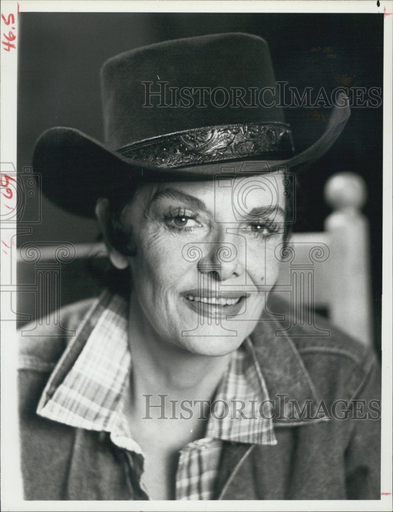 1984 Press Photo Actress Jane Russell "The Yellow Rose" NBC TV - Historic Images