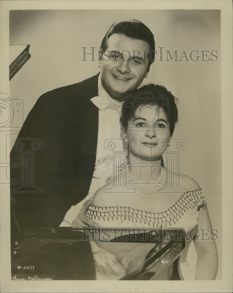 1960 Press Photo Met Opera Tenor Daniele Barioni Pianist Vera Franceschi - Historic Images