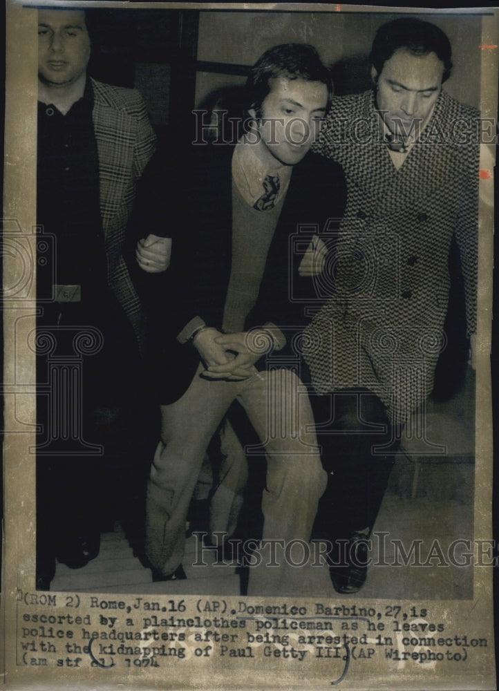 1974 Domenico Barbino Is Escorted By Plainclothes Police-Historic Images