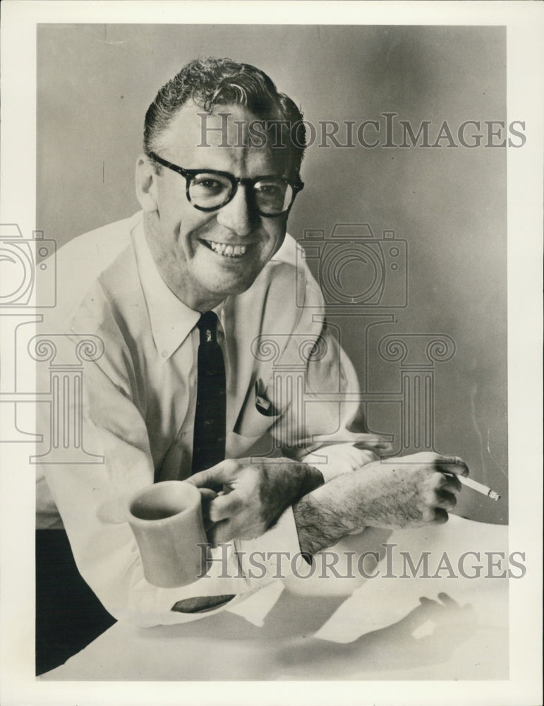 1959 Press Photo Denver Post Columnist William J. Barker, Author &quot;Wayward West&quot; - Historic Images