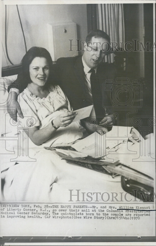 1970 Press Photo Mr. and Mrs. William Kienast, Parents of Quintuplets - Historic Images