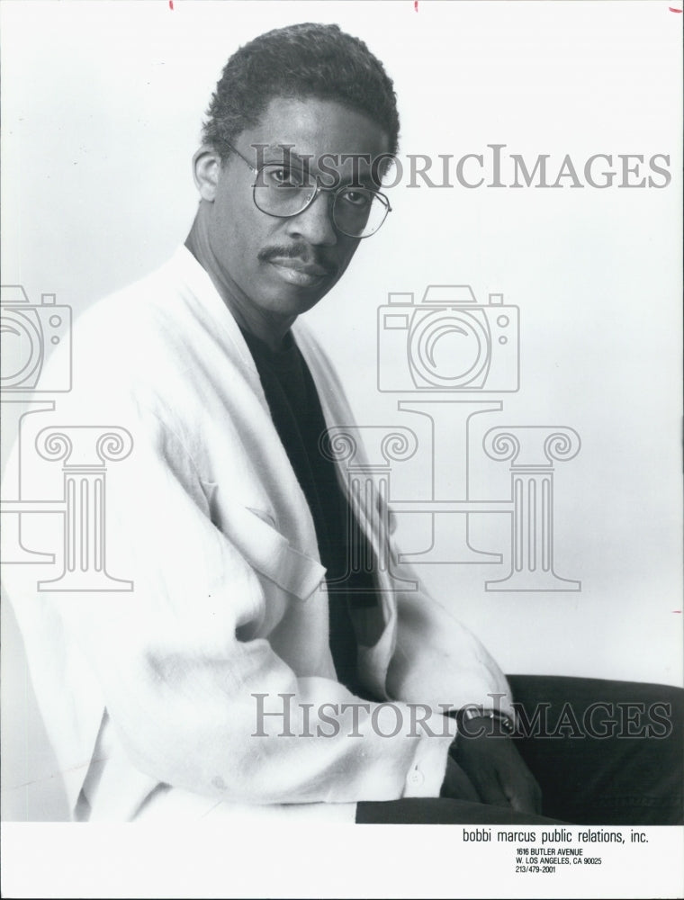 1989 Press Photo Herbie Hancock, American Pianist, Composer &amp; Bandleader - Historic Images