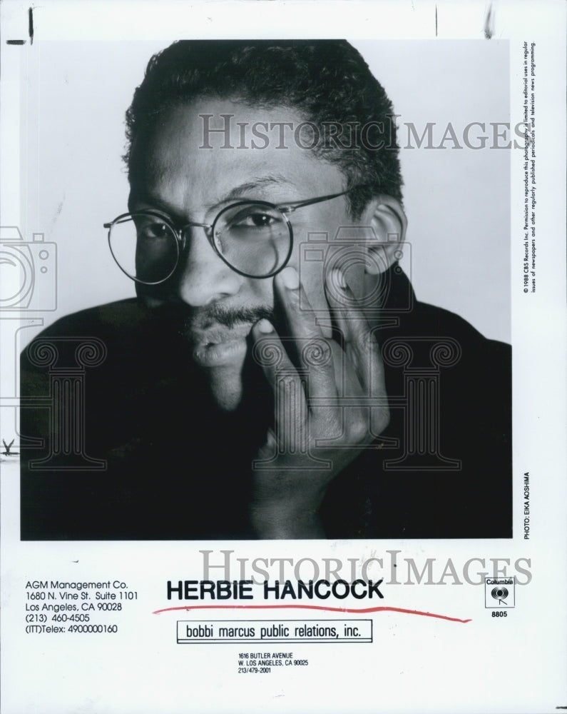 1988 Herbie Hancock Jazz pianist and composer.-Historic Images