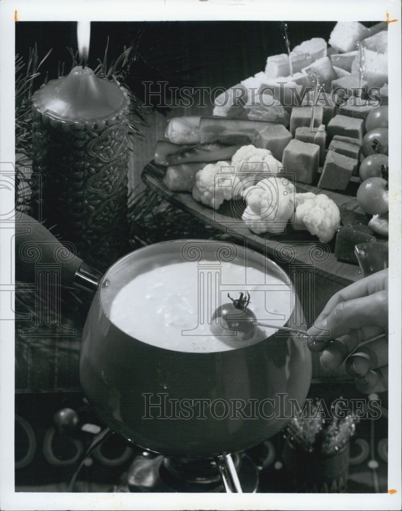 1974 A picture of Cheddar Fondue-Historic Images