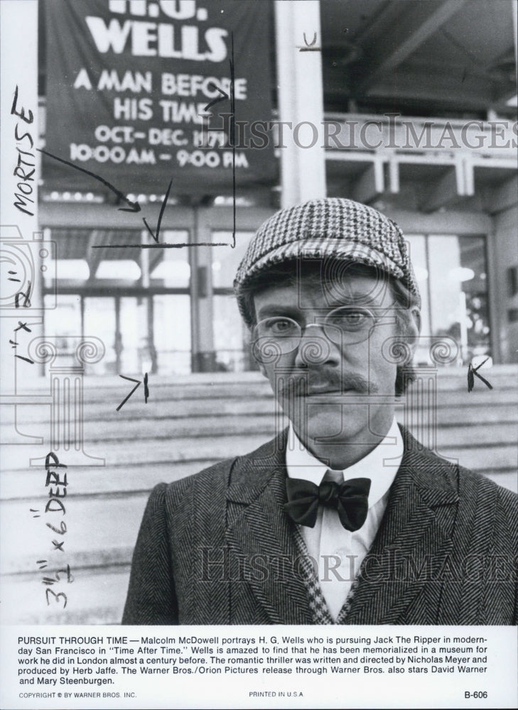 1979 Press Photo Malcolm McDowell in &quot;Time After Time&quot; - RSJ07093 - Historic Images