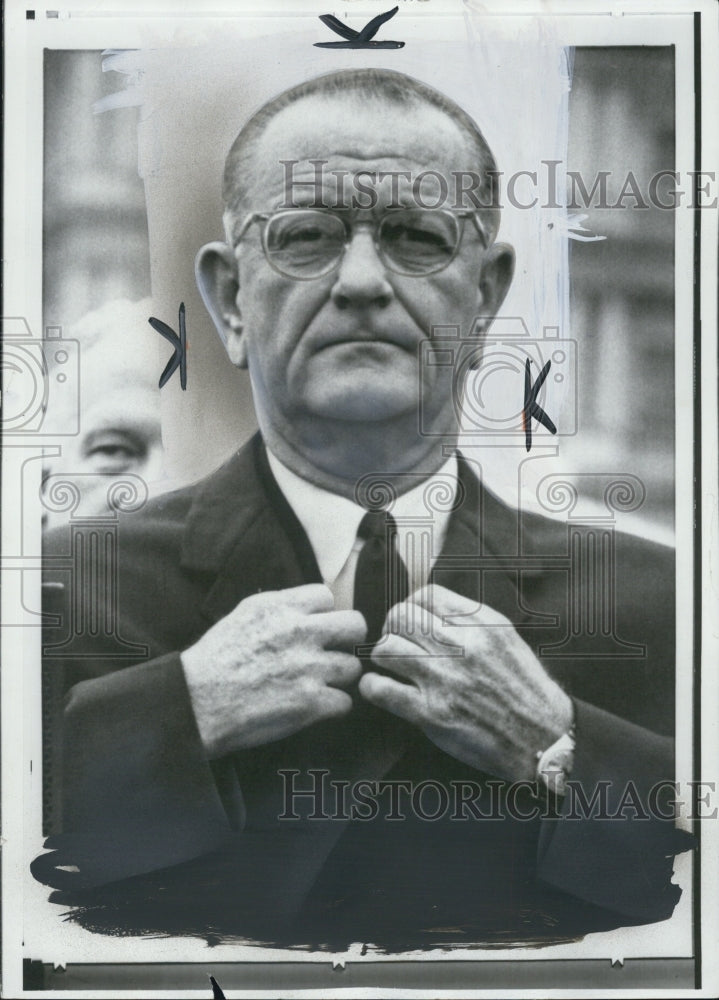 1965 Press Photo President Lyndon B Johnson - Historic Images