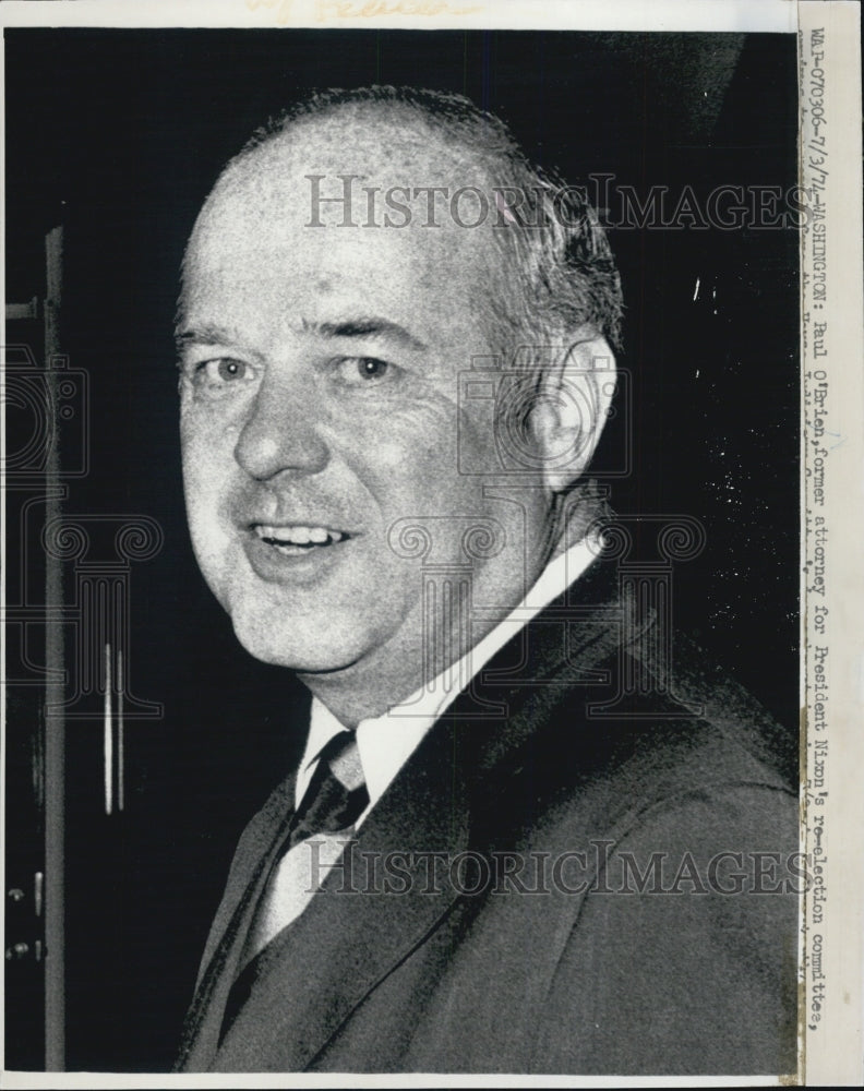 1974 Press Photo Paul O'Brien Attorney - Historic Images