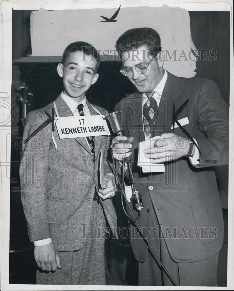 1950 Press Photo Kenneth Lambe Spelling Bee Winner - RSJ07169 - Historic Images