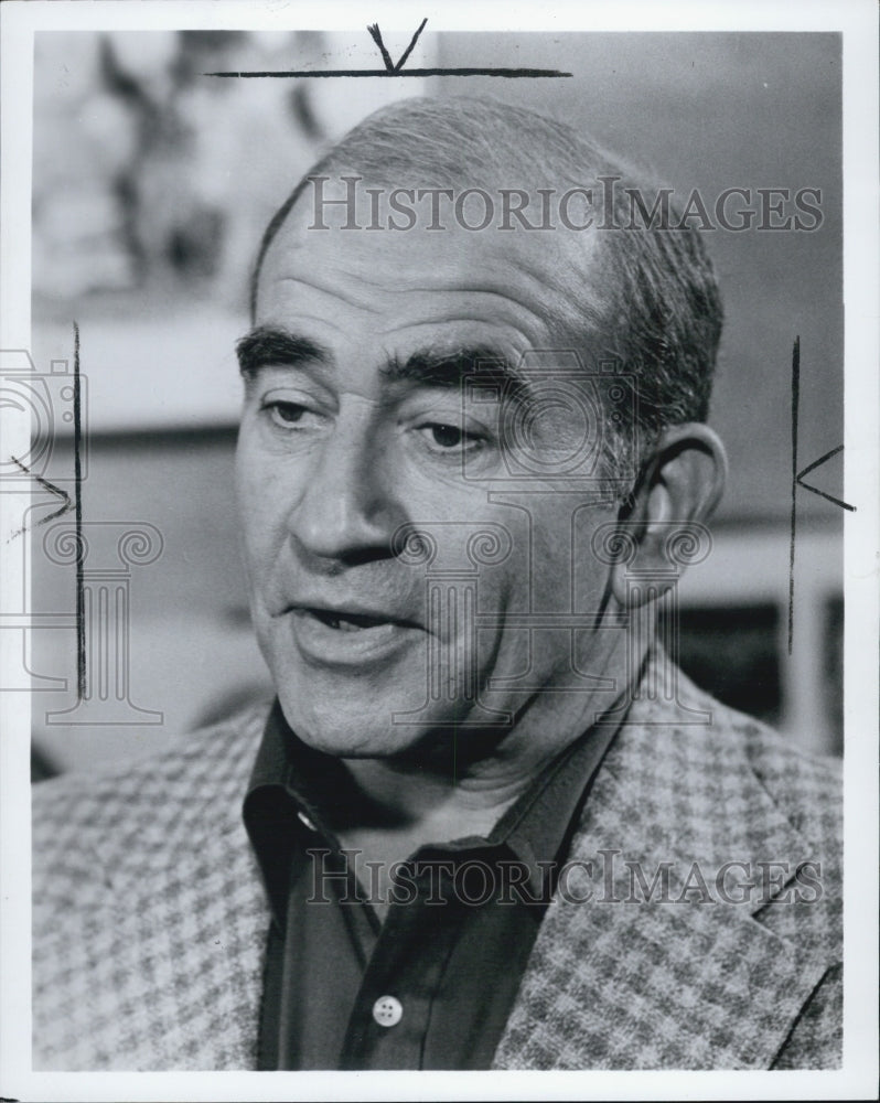 1979 Press Photo Ed Asner Actor Wearing Checkered Suit - RSJ07385 - Historic Images