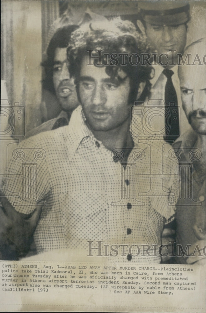 1973 Terrorist Talal Kadooral Athens Airport Murder-Historic Images