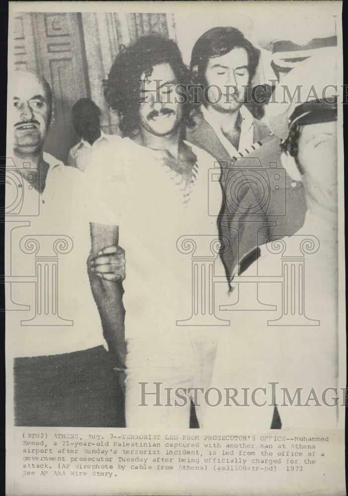 1983 Press Photo Terrorist Mohammed Zemod Athens Airport Murder - RSJ07591 - Historic Images