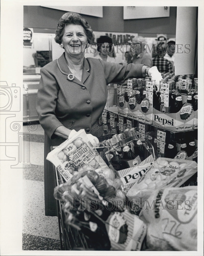 1966 Mrs.W.J. Mooney winner of 2,500 groceries from Pepsi.-Historic Images