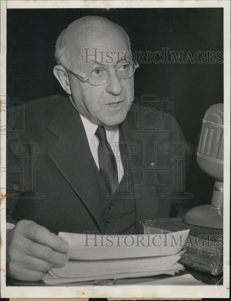 1947 Press Photo Movie Producer Cecil B DeMille, Senate Labor Committee - Historic Images