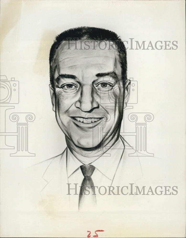 1962 Sketch Of Actor Gary Moore-Historic Images