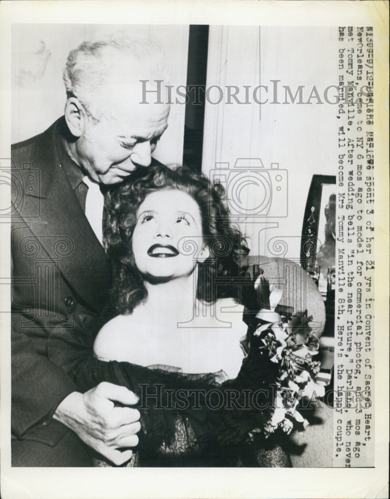 1944 Press Photo Darlene Marlowe and Tommy Manville - RSJ08673 - Historic Images