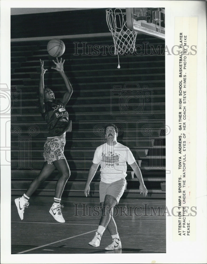 Press Photo Tonya Andrews Gaither High School Basketball Player - RSJ08927 - Historic Images