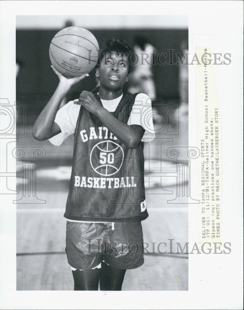 1993 Press Photo Gaither High School Basketball Monica Gipson - RSJ08929 - Historic Images