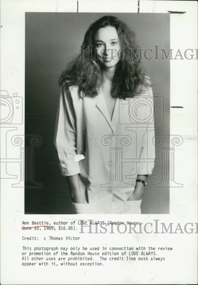 1985 Press Photo Ann Beattie author of Love Always - RSJ09231 - Historic Images