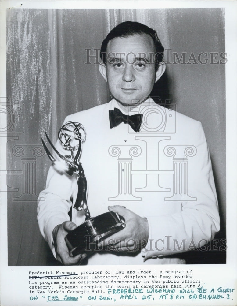 1970 Press Photo Fredrick Wiseman Producer of &quot;Law and Order&quot; - Historic Images