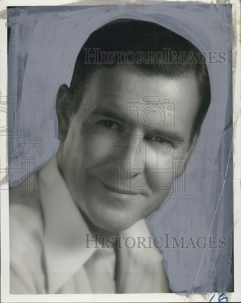 1955 Press Photo Playing role of Father Day in &quot;Life with Father&quot; is Zack Waters - Historic Images