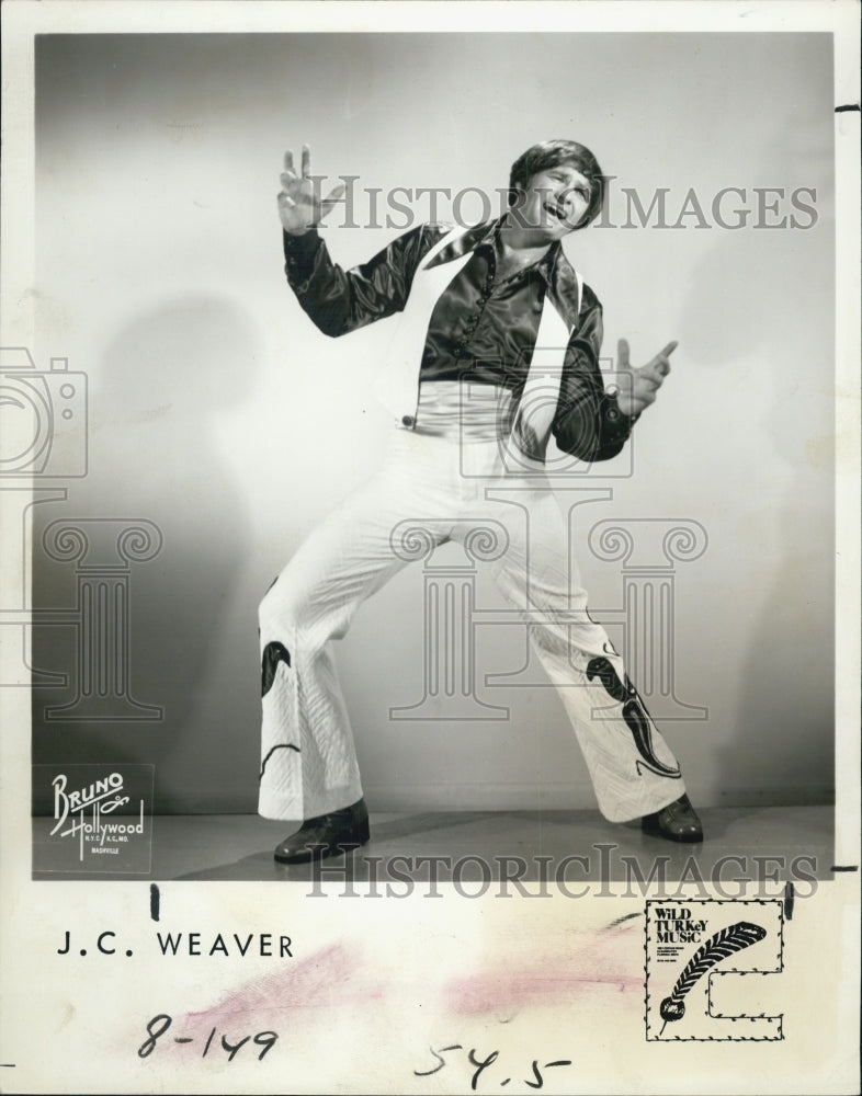 1978 Press Photo JC Weaver, Country Rock Singer, Clearwater, Florida - Historic Images