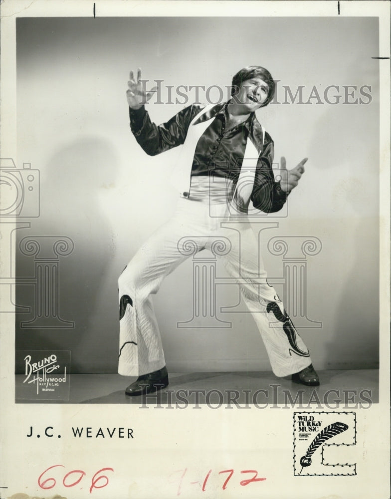 1978 Press Photo Country Rock Singer JC Weaver, Clearwater, Florida - RSJ09965 - Historic Images