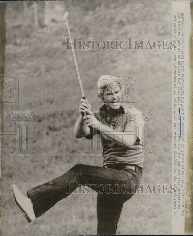 1973 Press Photo DeWitt Weaver golfs at St Simon Island.Ca - Historic Images