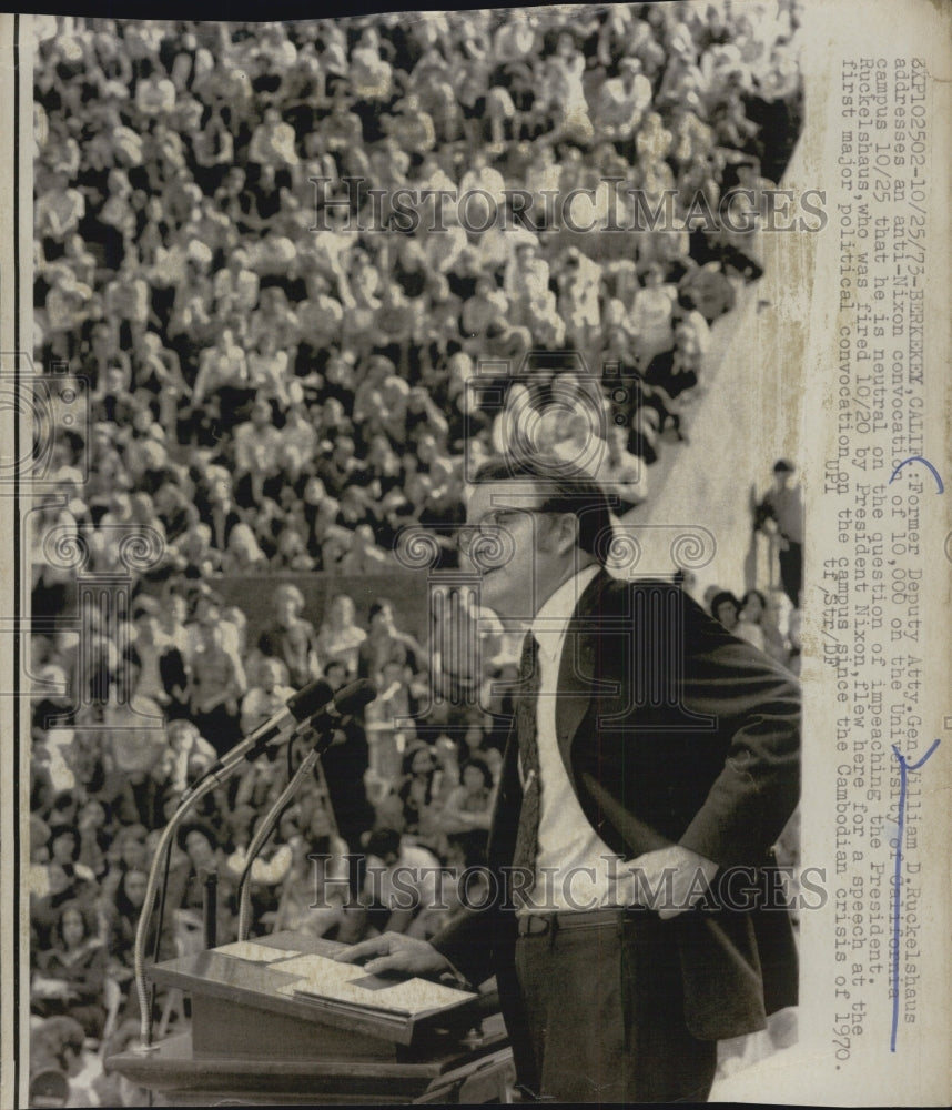 1973 Press Photo Former Deputy Attorney General William Ruckelshaus - Historic Images