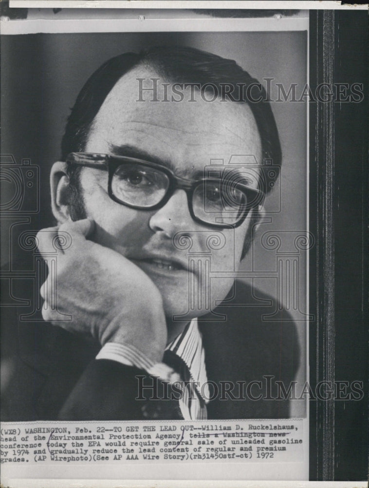 1972 Press Photo William D Ruckelshaus EPA director - Historic Images