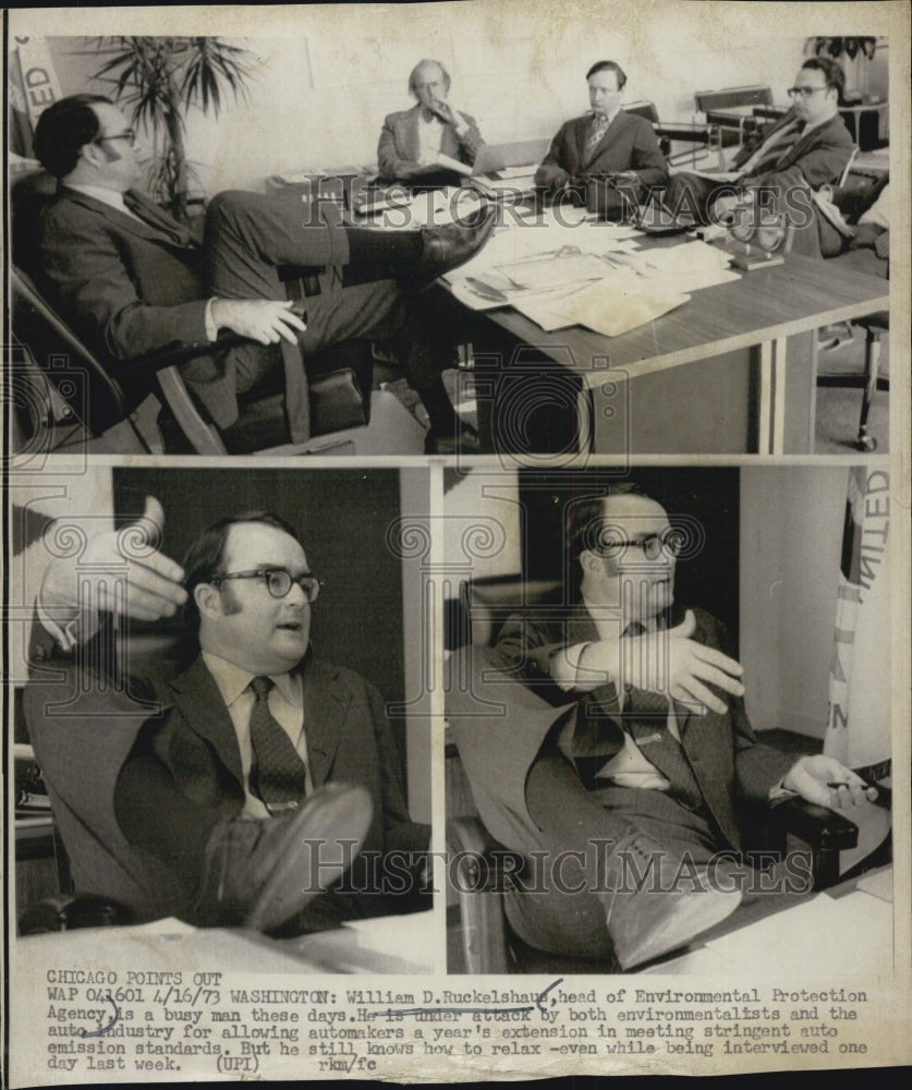 1973 Press Photo William D Ruckelshaus EPA director - Historic Images