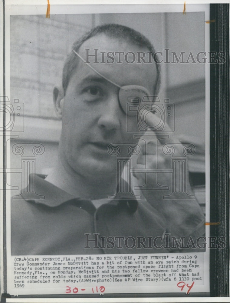 1969 Press Photo James McDivitt Commander Apollo 9 Spacecraft - RSJ10365 - Historic Images