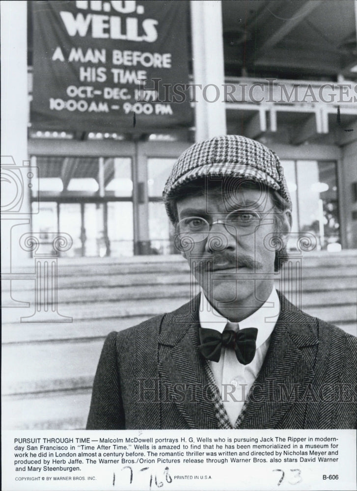 1979 Press Photo Malcolm McDowell stars in the movie &quot;Time After Time&quot; - Historic Images