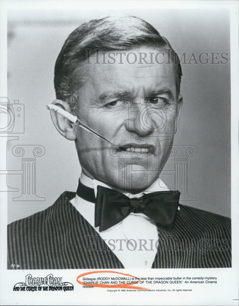 1981 Press Photo Roddy McDowall Charlie Chan Television Film Actor - RSJ10487 - Historic Images