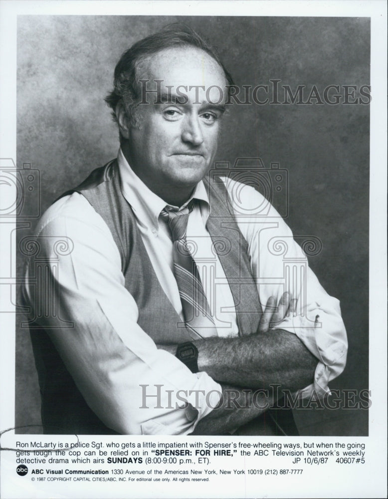 1987 Press Photo Ron McLarty Spenser For Hire Television Film Actor - RSJ10643 - Historic Images