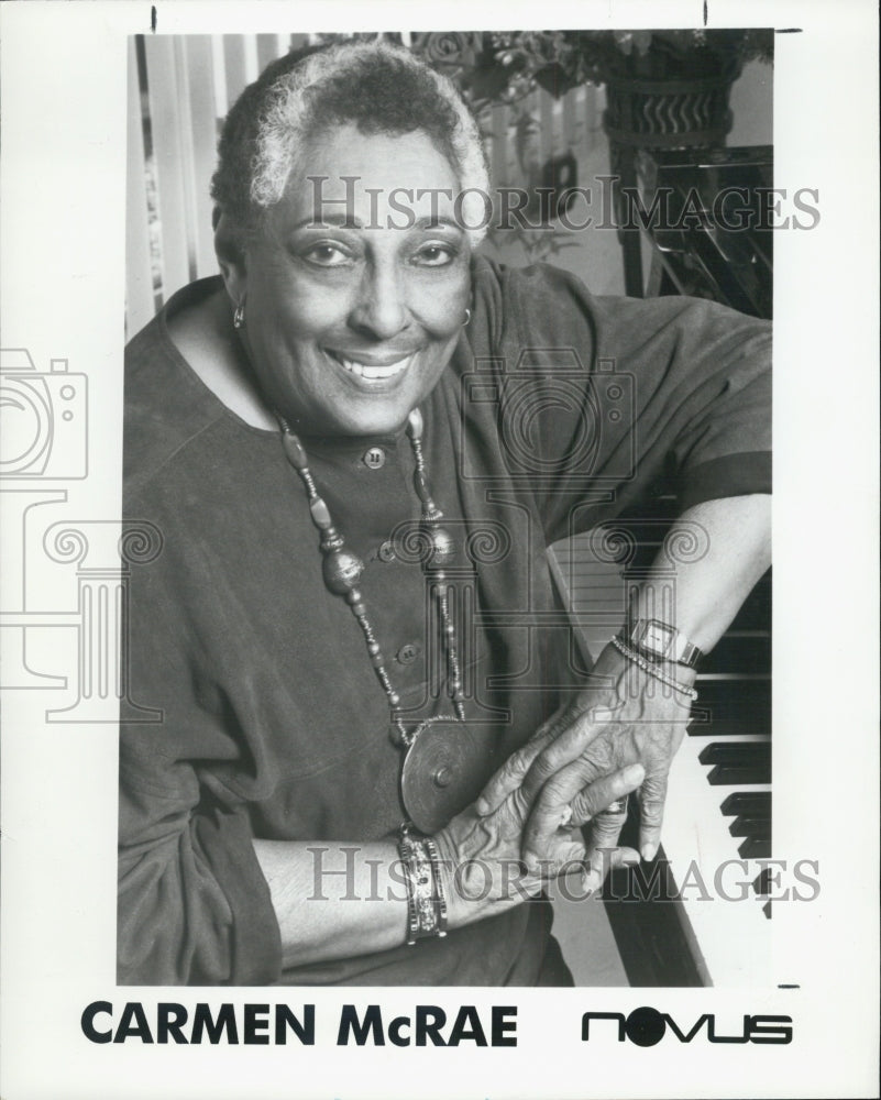 Jazz Singer Carmen McRae Novus Records Label-Historic Images