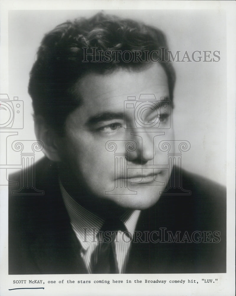 1987 Press Photo Broadway Actor Scott McKay with a Thirty-Six Year Long Career - Historic Images