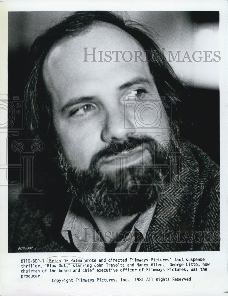 1984 Press Photo Writer/director Brian De Palma - Historic Images