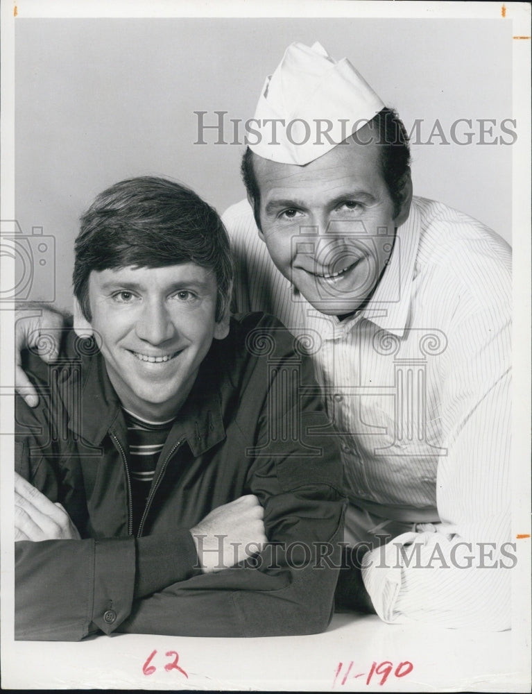 1968 Press Photo Bob Denver, Herb Edelman in &quot;The good Guys - RSJ11657 - Historic Images