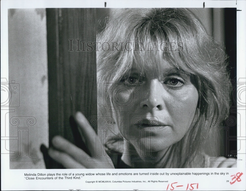 1977 Press Photo Actress Melinda Dillon, Close Encounters Of The Third Kind - Historic Images