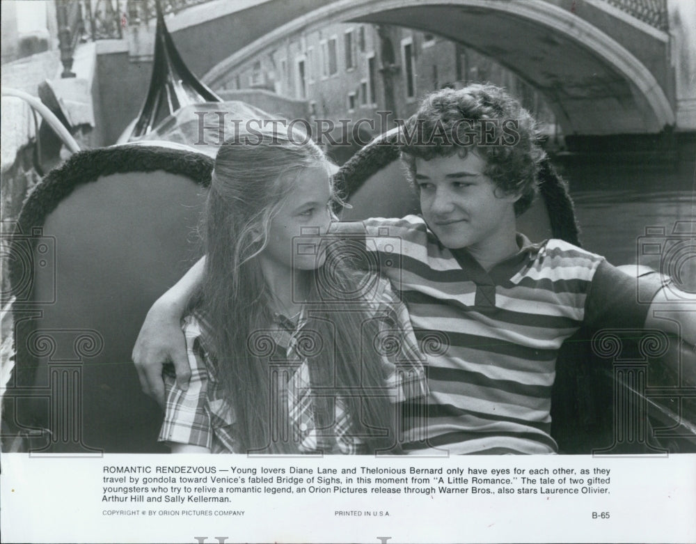 1980 Press Photo Actress Diane Lane &amp; Thelonious Bernard in &quot;A Little Romance&quot; - Historic Images