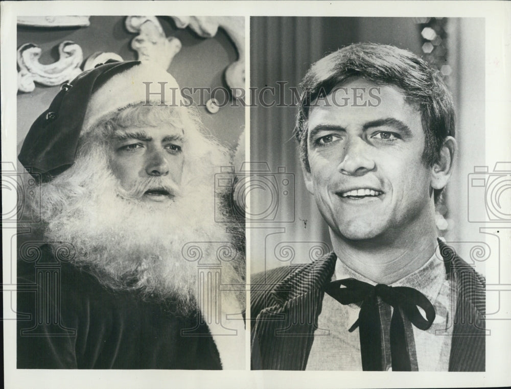 1967 Press Photo Actor Monte Markham as Santa Claus in &quot;The Second Hundred Years - Historic Images