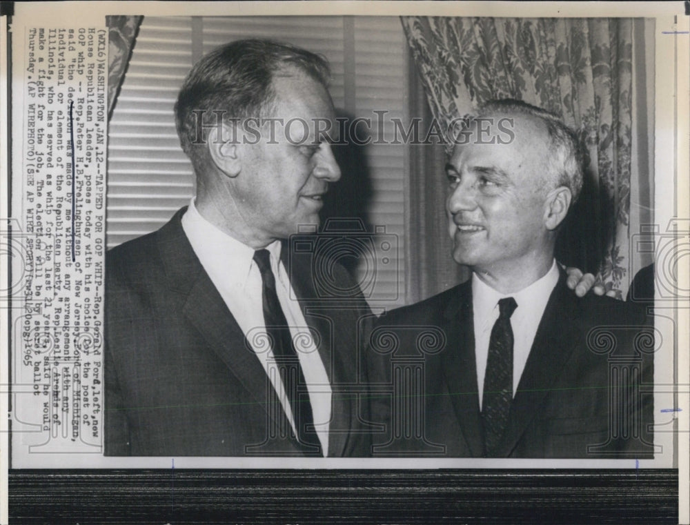 1965 Press Photo Rep Gerald Ford &amp; Rep Peter Frelinghuysen - RSJ13031 - Historic Images