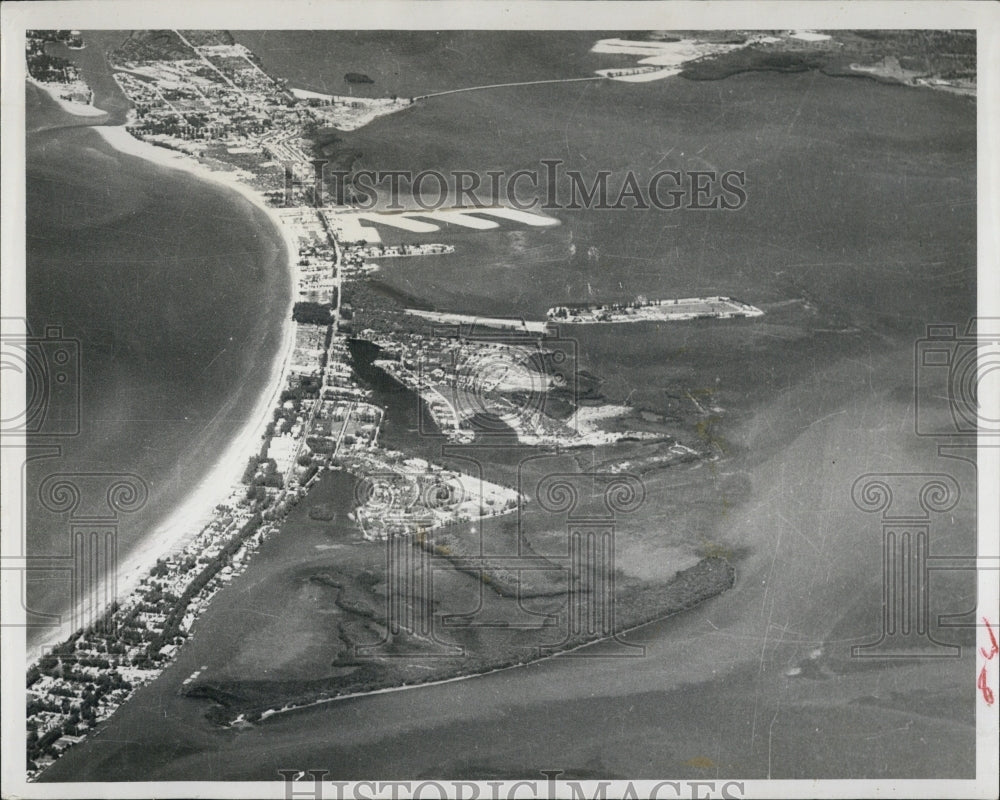 1955 Press Photo Aerial View of Long Key Island, Florida - RSJ13221 - Historic Images