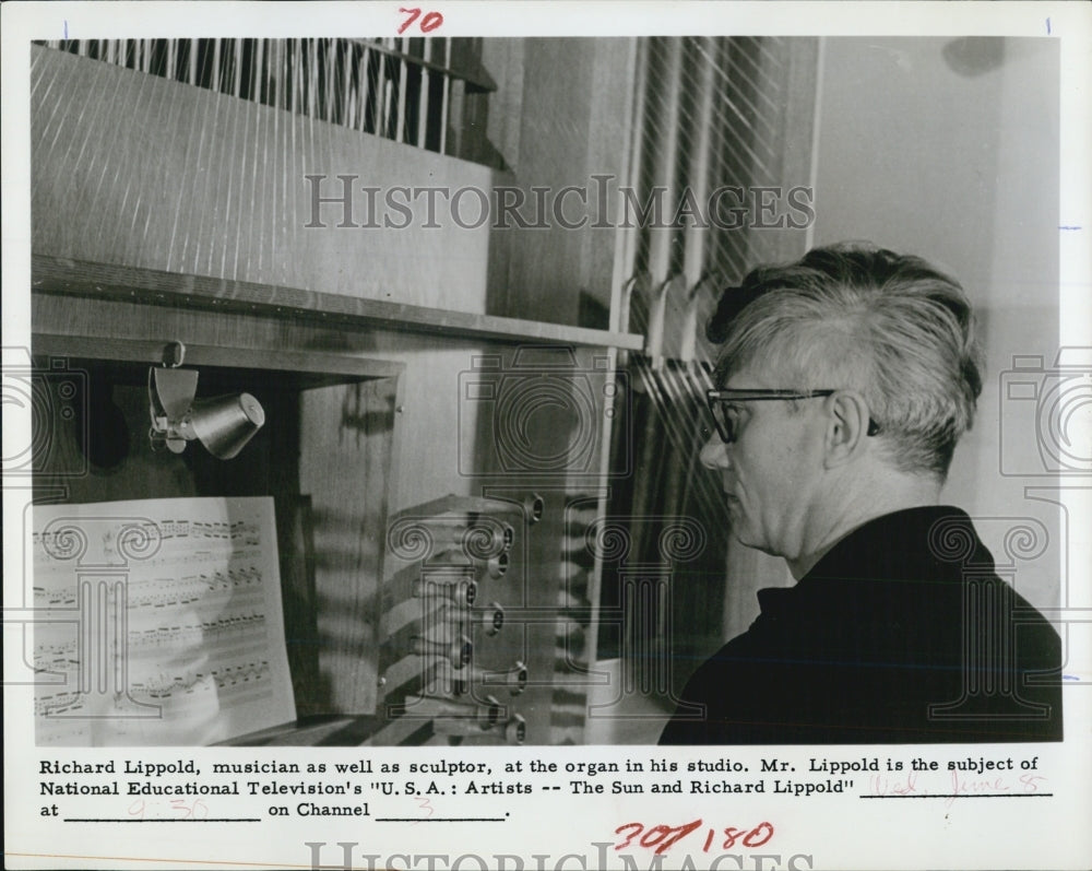 1966 Press Photo Richard Lippold appears on arts U.S.A. - RSJ13519 - Historic Images