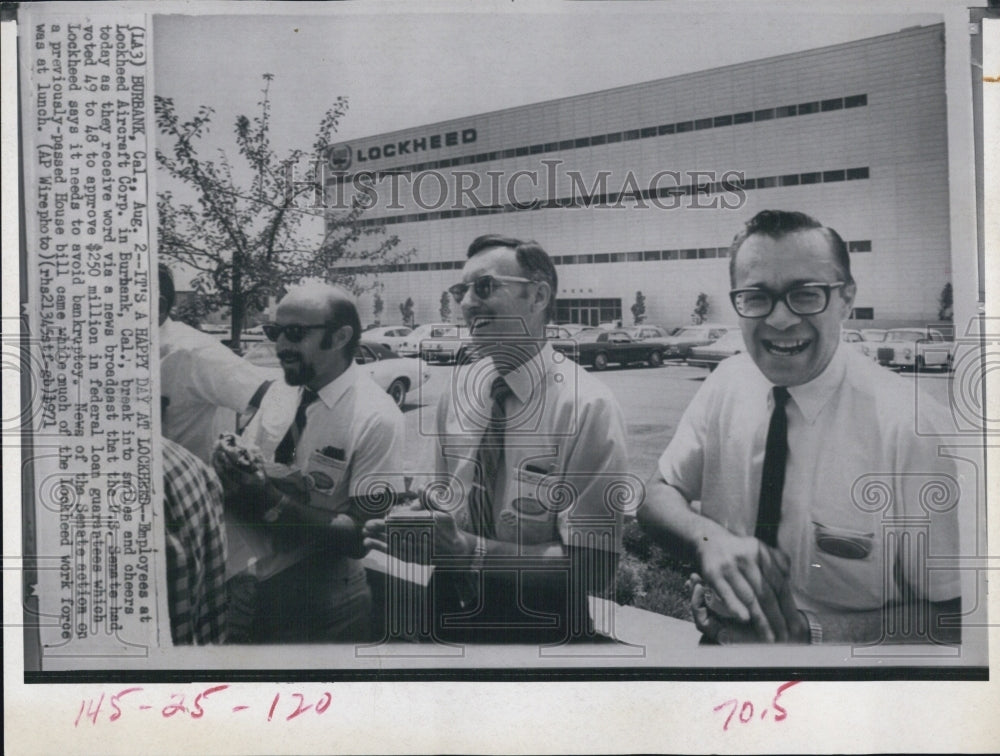 1971 Press Photo Lockhhed Aircraft Corp employees - RSJ13703 - Historic Images