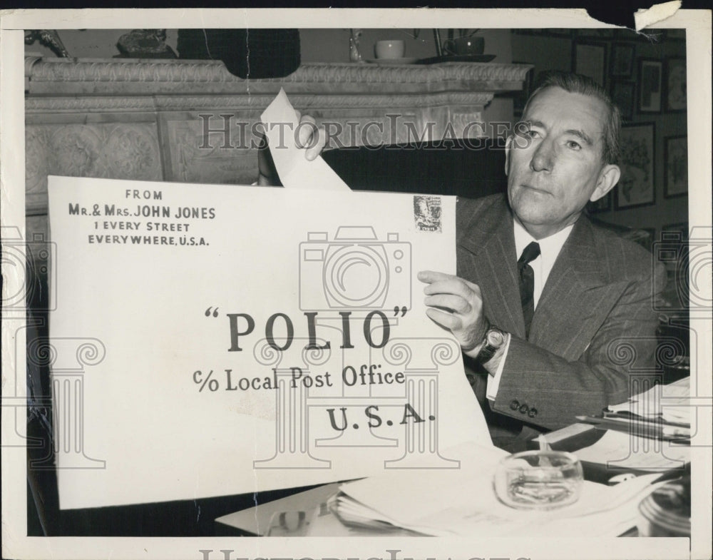 1949 Press Photo Senator Claude Pepper Promotes Drive To Combat Polio - Historic Images