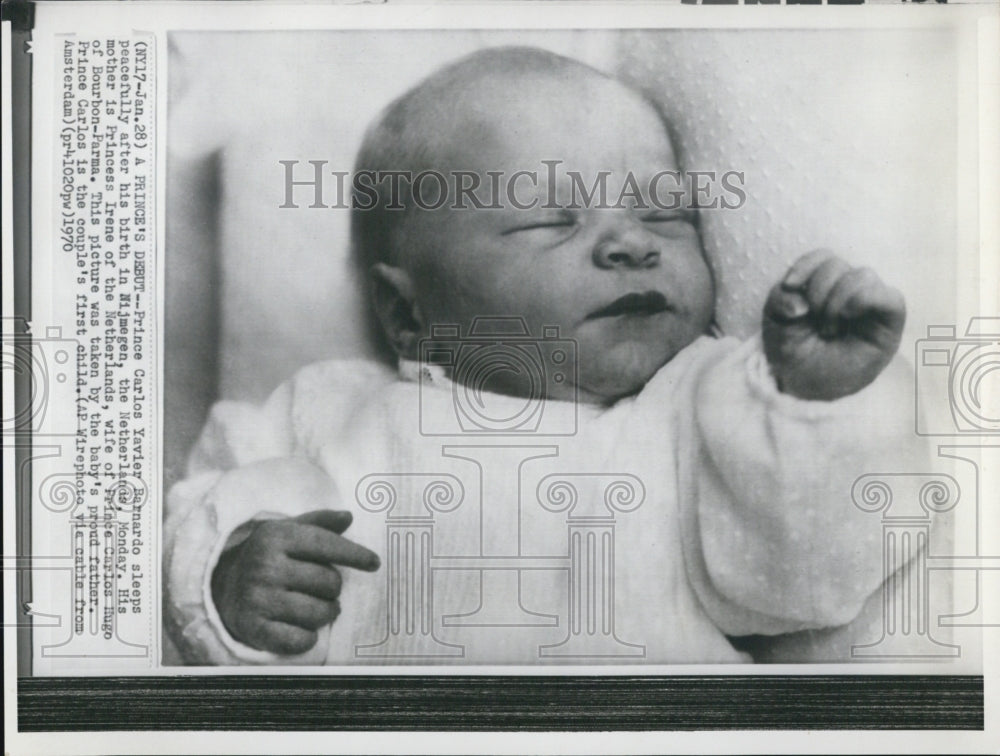 1970 Press Photo Baby Prince Carlos Barnardo of the Netherland - RSJ14161 - Historic Images